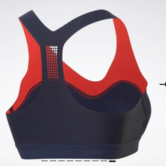Reebok PureMove Sports Bra Navy XS Gym Workout Athletic Supportive Running NWT - Picture 3 of 14